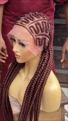 Customize braided human lace wigs