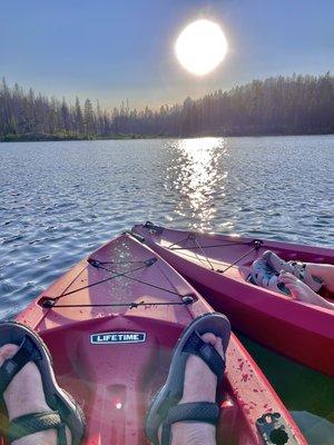 Sunset Swan Lake in Ferry County, WA