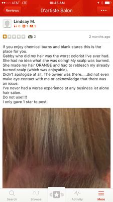 My prev rvw/pic was hidden. Thought I should bump it and hopefully save someone else a terrible experience. Beware ladies!!