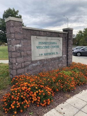 PA Welcome Center sign