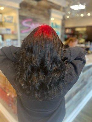 Before, Diana gave me a fun red root with black hair. Billie Eillish was the reference and she nailed it!