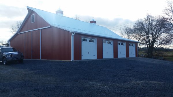 here is the finished large garage for a customer