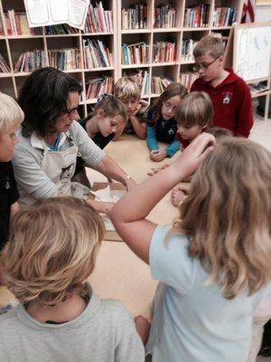 Visiting Artist at the Island School teaching