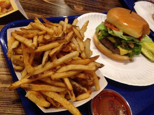 Delicious Buddyhits Burger with Fries and Drink @grubhub