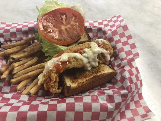 Fish Sandwich with fries...