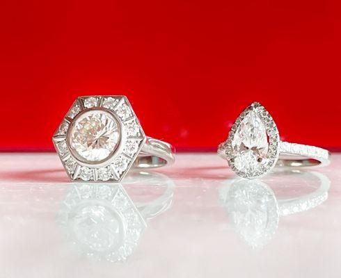 Custom bridal diamond rings