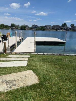 After Wave Armor Floating Dock Install