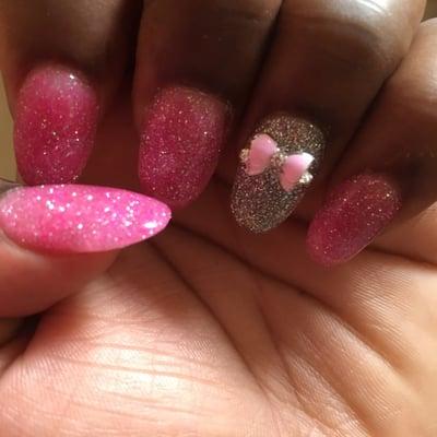 Precolored powder mani $35 bow $5