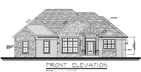 Custom Home Drawn by us and being built in New Albany Indiana