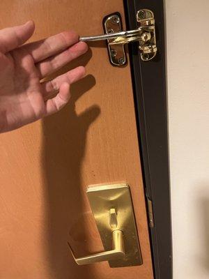 Broken lock in room 335