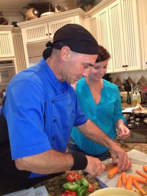 Chef Jekyll demonstrating his chopping skills!