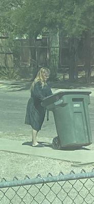 This is pretty much the standard uniform. Add cigarette And she's ready to entertain