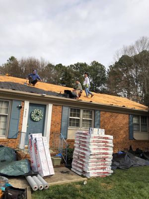 Tearing down the roof.