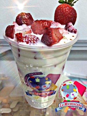 Fresas con crema