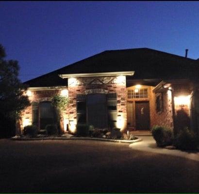 Custom landscape lighting LED downlights and up lights