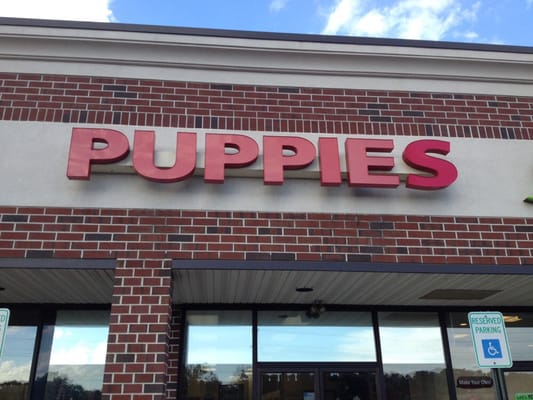 Look for the puppies sign