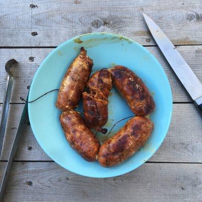 This chorizo is so good on the grill...