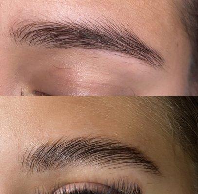 Brow wax, lamination, & tint