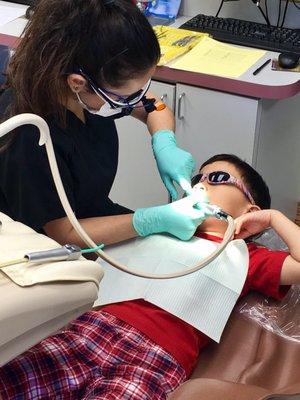 Sun glasses and super friendly hygienist