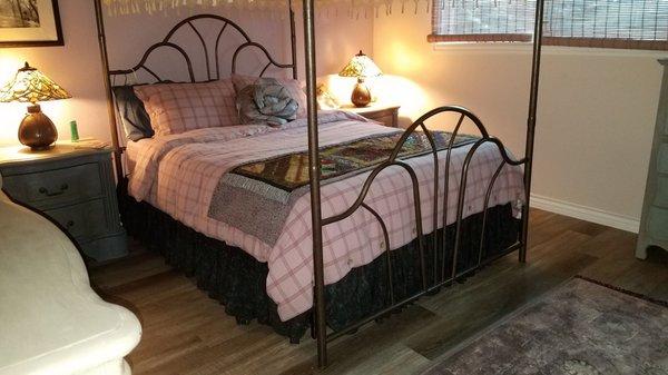 New vinyl flooring in bedroom.