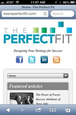 The PerfectFit mobile site