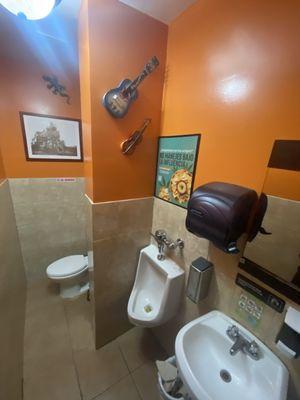 The men's bathroom