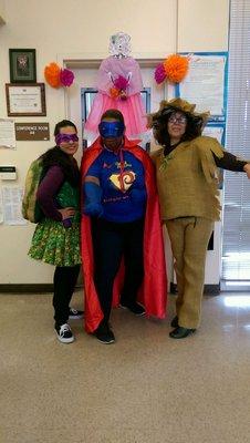 Halloween Fun!... The Principal and Office Staff