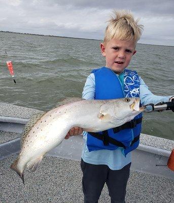 Nice fish for a little dude!