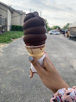 chocolate dipped soft serve