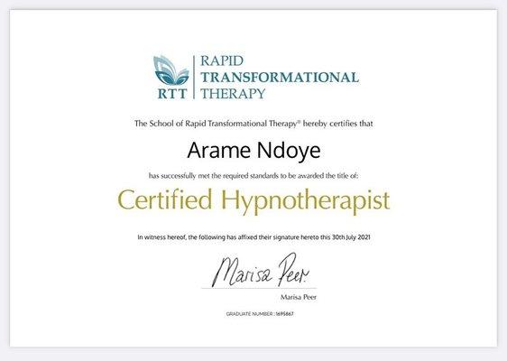 Certified Hypnotherapist