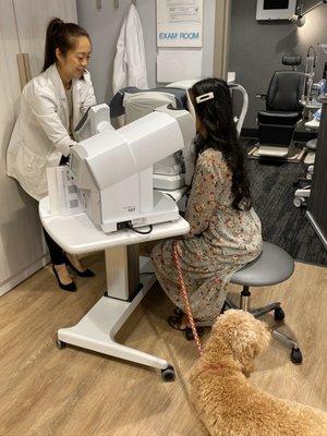 Eye exam with Dr Yang