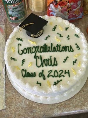 Son's graduation cake