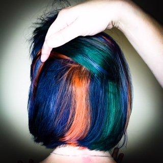 Gem color with Aveda.  Color and cut by Master Stylist Maria B