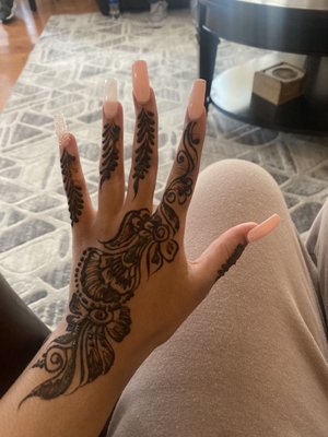 brown henna wet