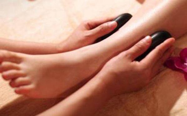 Hot stone feet massage available