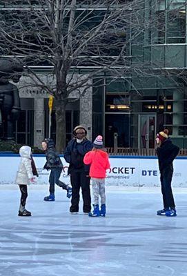 Ice Skating, The Rink, Detroit, Downtown