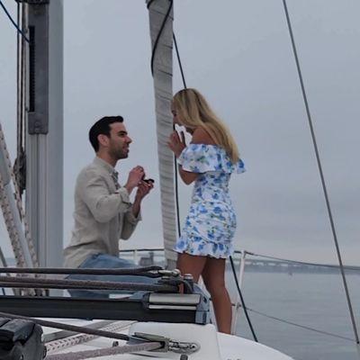 Engagement proposal and photoshoot on my Charter Boat