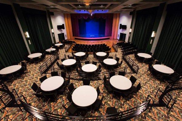 Our banquet style seating holds 250 people