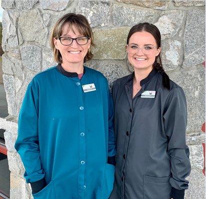 Mindy (left) and Hailey (right) are our fabulous dental hygienists.