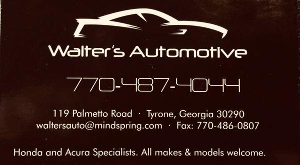 Looking for no-nonsense service on your vehicle in the Tyrone & PTC areas? I promise you this: You'll have no regrets at Walter's Auto.