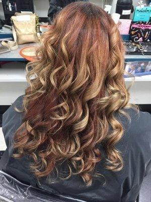 BLONDE & RED CURLS by MELISSA