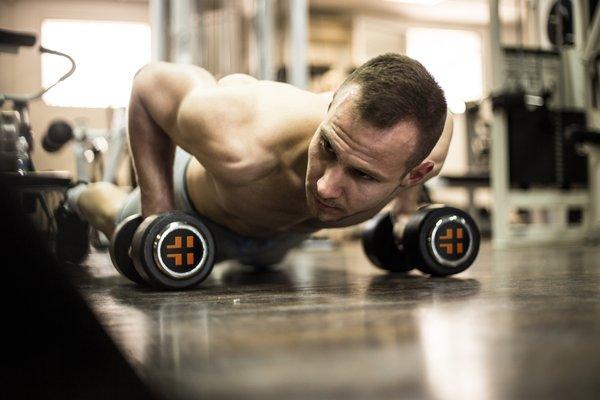 Free weights and weight machines.