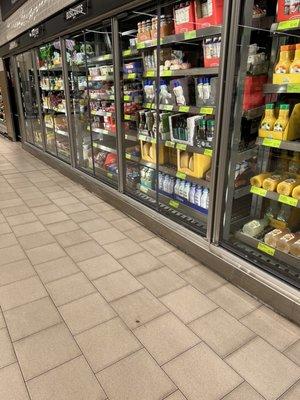 Refrigerated section: Juices and milk