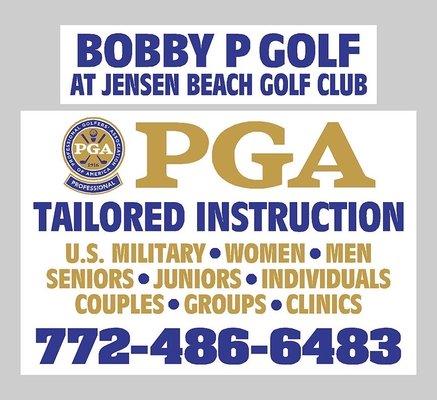 Tailored PGA golf instruction for the U.S. Military, Women, Men, Seniors, Juniors.