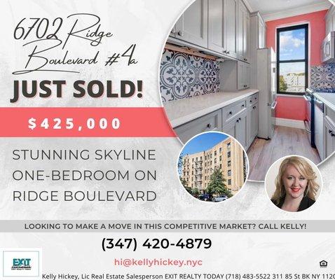 Congratulations to my client on the sale of her simply stunning Bay Ridge one-bedroom co-op!