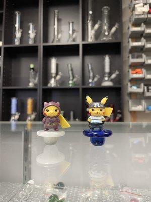 Some cute Pikachu card caps for THC oil rigs!