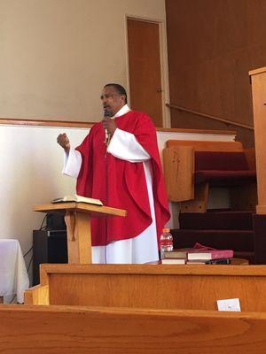 Pastor Gaston at South Vermont Avenue Baptist Church