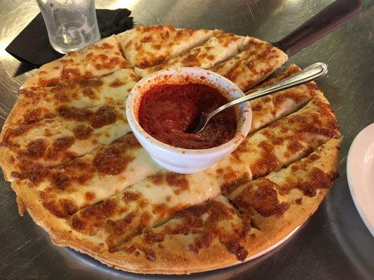 Cheese bread and marinara! Yum!