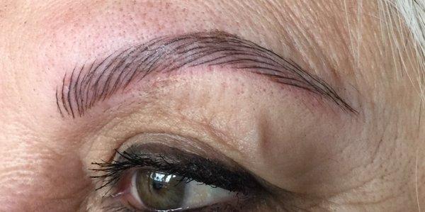 Remarkable Eyebrow Microblading and Permanent Eyeliner combo!