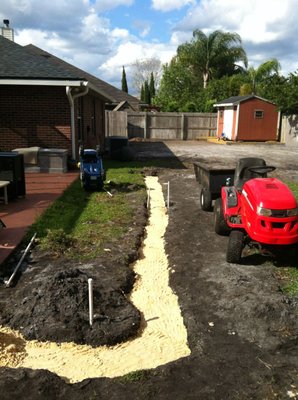 french drain almost done.